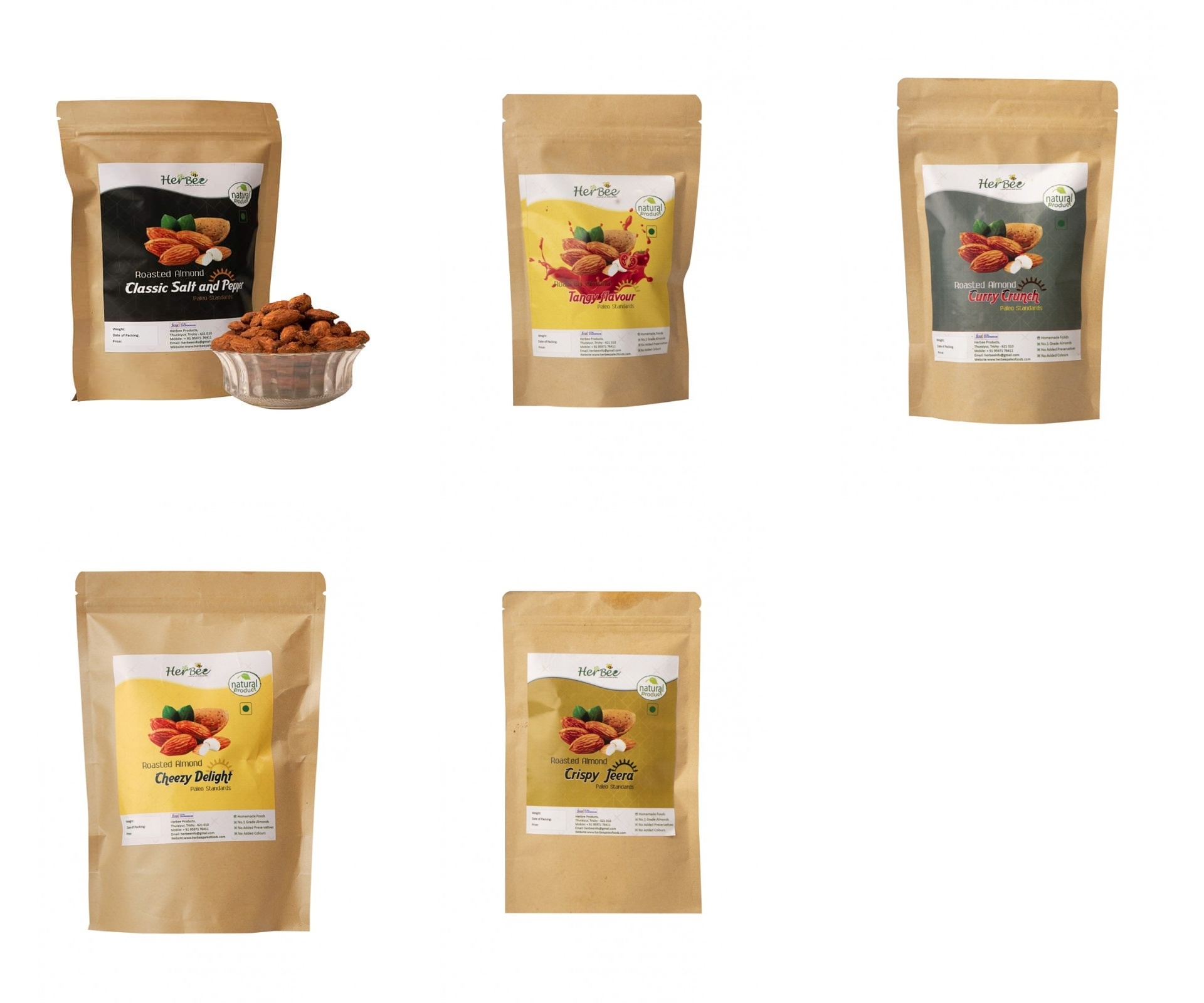 Roasted Almond(Processed & Ghee Roasted) 250gms